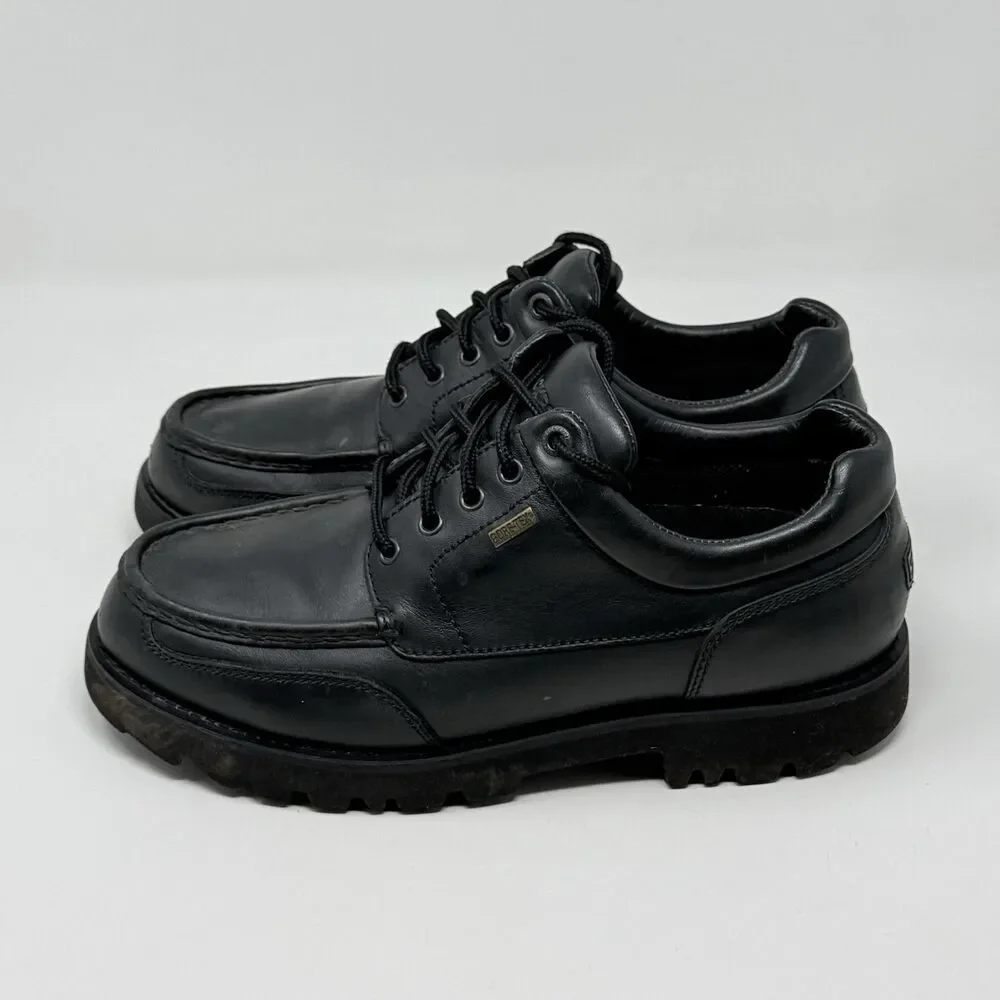 Rockport Lug Sole GoreTex Shoes Mens 9 M Black Leather Casual Hiking Gorpcore